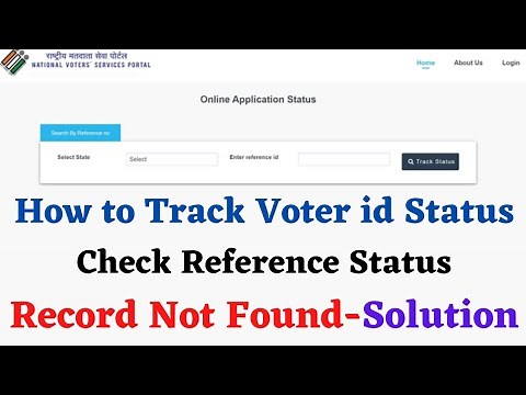 How to Track Voter id Card | Check Voter Id Card Application Status | NVSP New Portal Status Check