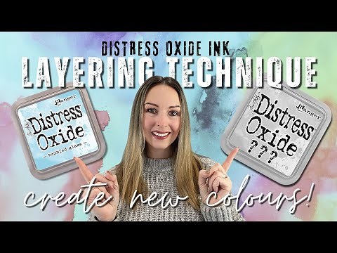 Layering Distress Oxide Inks - with Tumbled Glass