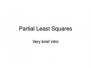 Partial Least Squares - SlideServe