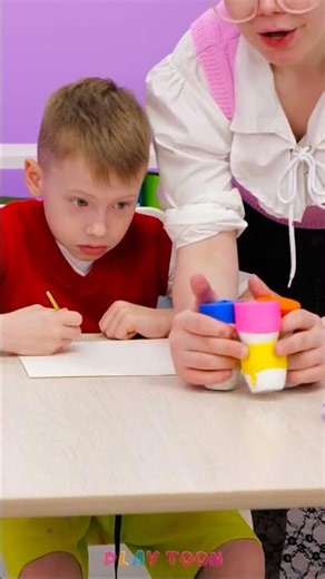 🎨 Mess-free painting! Kids can paint SAFELY! 🙌💖 #Shorts #Fun