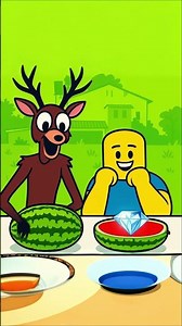 Deer and Bacon open Melons and Look What they GOT in 99 Nights In the Forest #cartoon #shorts