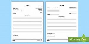 Editable Formal Letter Writing Templates for 3rd-5th Grade