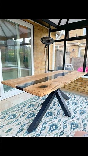 How To Make A River Dining Table | Oak + Black Epoxy