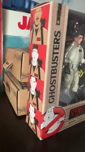 Ghostbusters egon Spengler figure and ghostbusters frozen empire pins