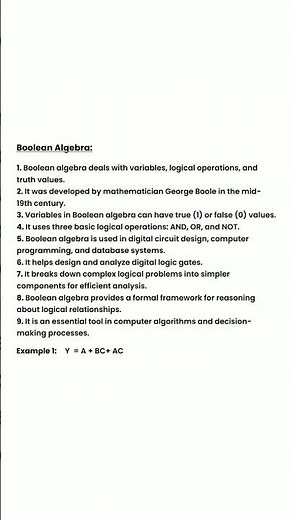 Boolean Algebra Basics