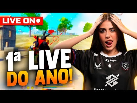 💜 LIVE ON!!!! 💜 PRIMEIRA LIVE DO ANO!!! 💜 FREE FIRE AO VIVO!