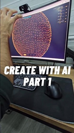 Create with AI – Part 1: Control a 3D Particle World With Your Hand (No Code) #tech #ai #nocode