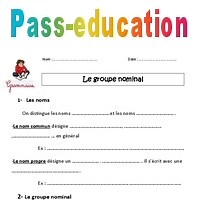 Groupe nominal - Cm1 - Leçon - Cycle 3 - PDF à imprimer
