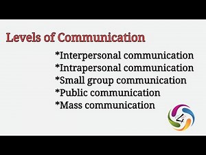 Human Communication Takes place at Five Levels // Levels of Communication // M. Haroon