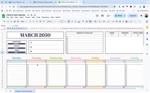 Monthly Task Calendar​​ and Annual Plan 2026 Templates live in Google Sheet ​អាច ​Make a Copy យកទៅប្រើប្រាស់សម្រាប់ក្រុមការងារលោកអ្នកបងប្អូនបានដោយងាយស្រួល ។ | LeadForward Academy