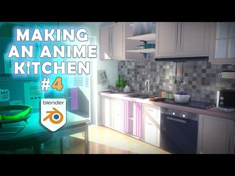 Making an Anime Kitchen in Blender #4 - Texturing Part 1