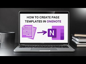 How To Create and Use Page Templates in OneNote