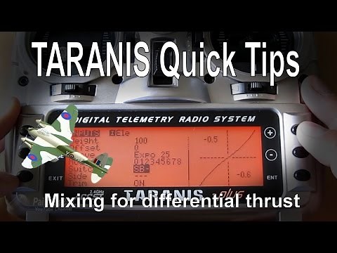 FrSky TARANIS Quick Tip - Setting up differential thrust on two/twin engine models