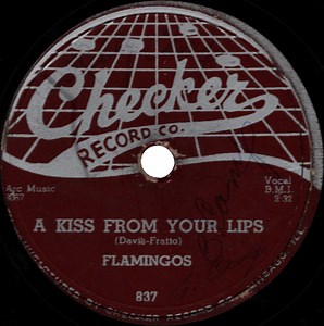 Flamingos – A Kiss From Your Lips / Get With It (1956, Shellac)
