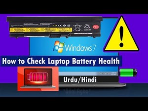 How to Check Laptop Battery Health / Battery Condition/Problems And issues In Windows 7 All Details.