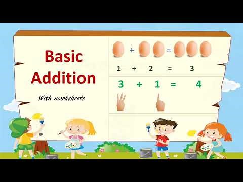 Basic Addition with worksheets | Addition for kids | Picture Addition | Finger addition | #premath