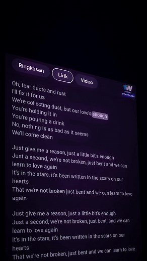 Just Give Me a Reason - Lyrics