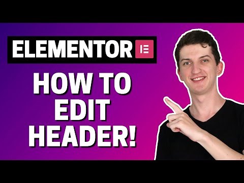 How To Edit Header In Elementor