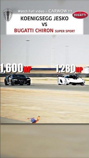 Koenigsegg Jesko vs Bugatti Chiron Super Sport - DRAG RACE
