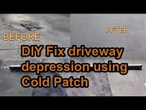 How to DIY fix Asphalt Driveway Depression using Cold Patch?