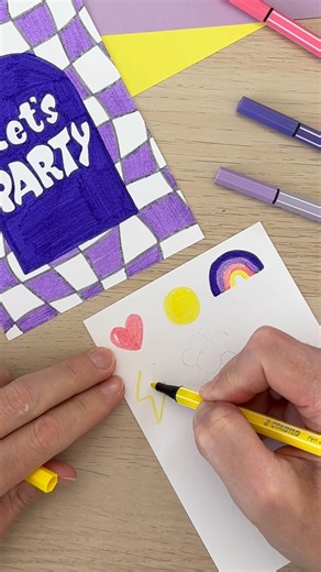 190K views · 107 reactions | Ready to turn up the fun? — this ‘Let’s Party’ gift card is your ticket to an unforgettable celebration!” 拾 : STABILO Pen 68 : @hellohoney #stabilo #pen68 #party #colors #inspo #inspiration #creative #artwork #colorful | STABILO | Facebook