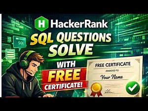 Solve HackerRank SQL Questions Step by Step | FREE Certificate 🎓
