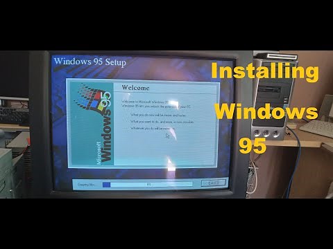 Installing windows 95 on a PC from 1997