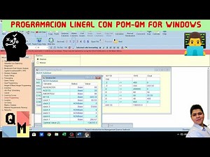 📊 Optimización - Programación Lineal con POM-QM for Windows explicada paso a paso 📈