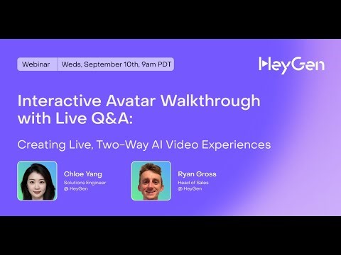Interactive Avatar Walkthrough with Live Q&A