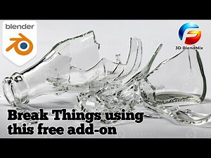 How to use cell fracture add-on to break any object in Blender | blender add-ons tutorial