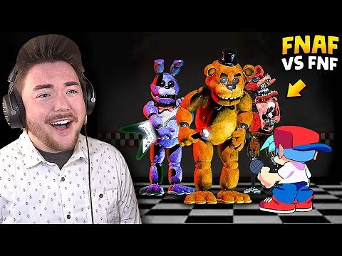 PLAYING THE FNAF VS FNF MOD... (best mod I have ever played)