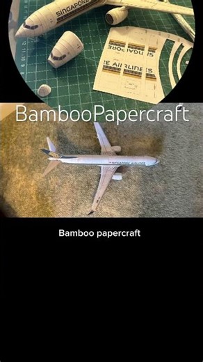 Papercraft: NEW Singapore airlines 737 MAX with magnetic wings and nose #papercraft #fypシ #aviation