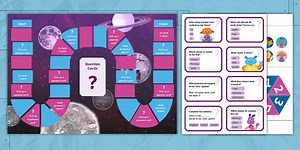 Space Facts Non-Fiction Reading Comprehension Board Game