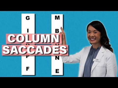 Vision Therapy Exercise To Improve Eye Tracking | Column Saccades