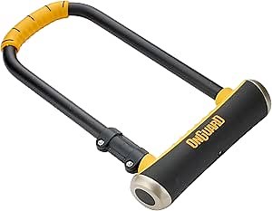 OnGuard Brute LS U-Lock – Heavy-Duty 16.8 mm Hardened Steel Long Shackle Bike Lock, 325 mm x 195 mm Frame, X4P Quad Locking Mechanism, Rubber-Coated Crossbar & Mount Bracket