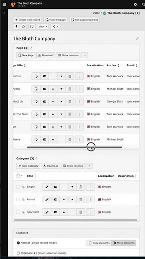 Mass Editing Columns in TYPO3 v13