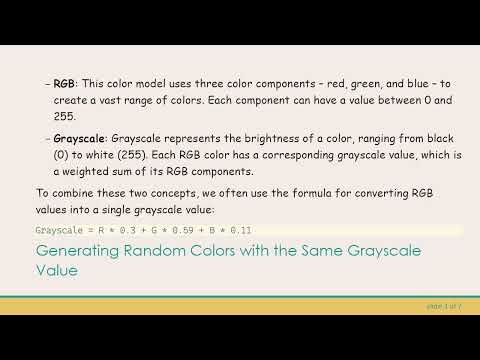 Generate Random Colors with the Same Grayscale Value in Python