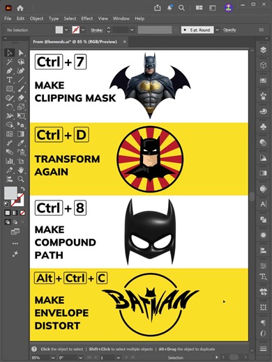 P5 | Illustrator Workflow: Keyboard Shortcuts, Tips, and Tricks - Adobe Illustrator 2026 #benocds #graphicdesign #DiseñoGráfico #illustratortutorial #illustratortips
