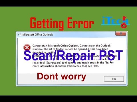 How to repair PST file in Outlook 2019 | Scan PST in outlook 2019 | iTechkey