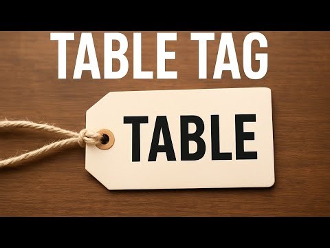 How to Create Tables in HTML (Step by Step Guide)
