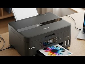 Canon PIXMA E477 All in One (Print, Scan, Copy) WiFi Ink Efficient Colour Printer for Home
