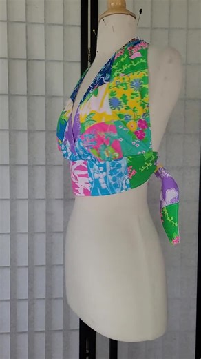 1970s Vintage Style OOAK HANDMADE PATCHWORK Bohemian Halter Crop Top - Etsy