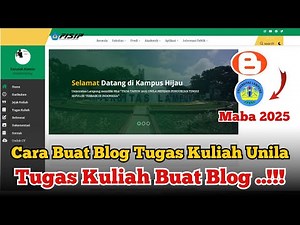 How to Create a Student Blog I Tutorial on Creating a Blog for New Students at Unila 2025