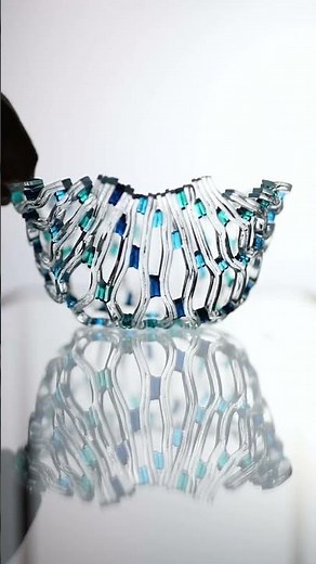 Fused Glass netting technique #glassnetting #artglas #fusedglass #glassartist