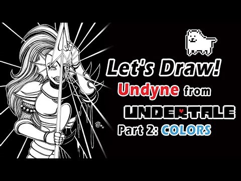 Let's Draw! Undyne from Undertale | Part 2: Colors