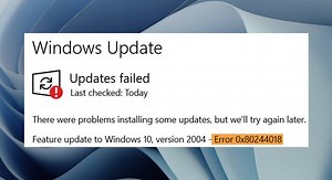 Fix 0x80244018 Windows Update Error