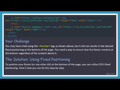 How to Set a Div at the Bottom of a Web Page