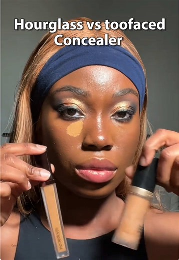 Comparing the @Hourglass Cosmetics vanish conceealer to @Too Faced born this way concealer. They’re both full coverage concealers but I find that the hourglass concealers tend to be warmer. Are you team hourglass or team to faced? #hourglasscosmetics #hourglassvanishconcealer #toofacedcosmetics #toofacedconcelear #makeupreview