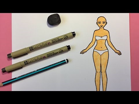Paper Dolls Drawing~How to draw Paper Dolls (Handmade)