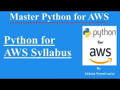 Python for AWS Syllabus, Python for Amazon Webservices Syllabus